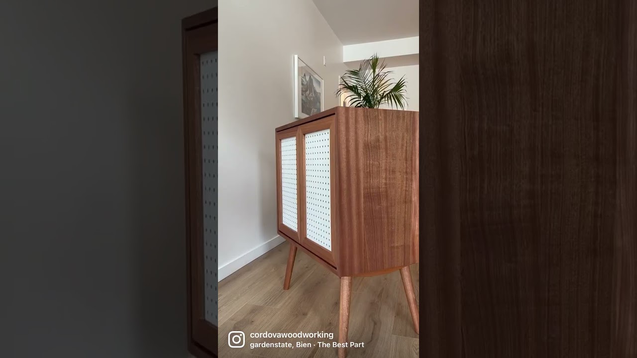 Modern but retro. Room for storage behind the flatscreen #retro #furnituredesign