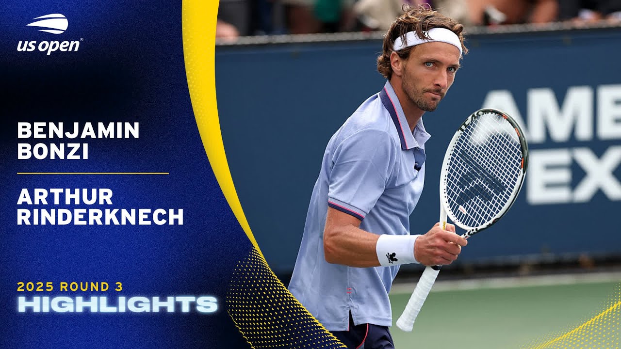 Benjamin Bonzi vs. Arthur Rinderknech Highlights | 2025 US Open Round 3