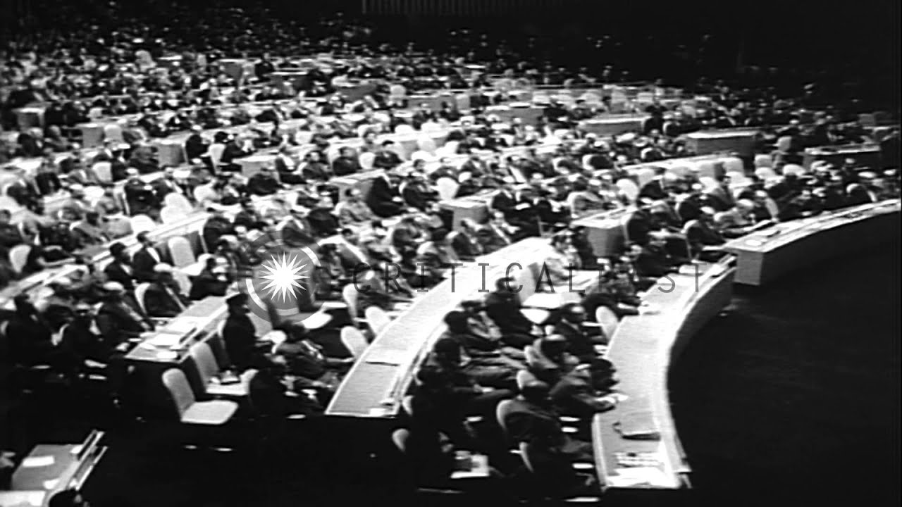 King Saud bin Abdul Aziz of Saudi Arabia addresses the General Assembly of the Un...HD Stock Footage