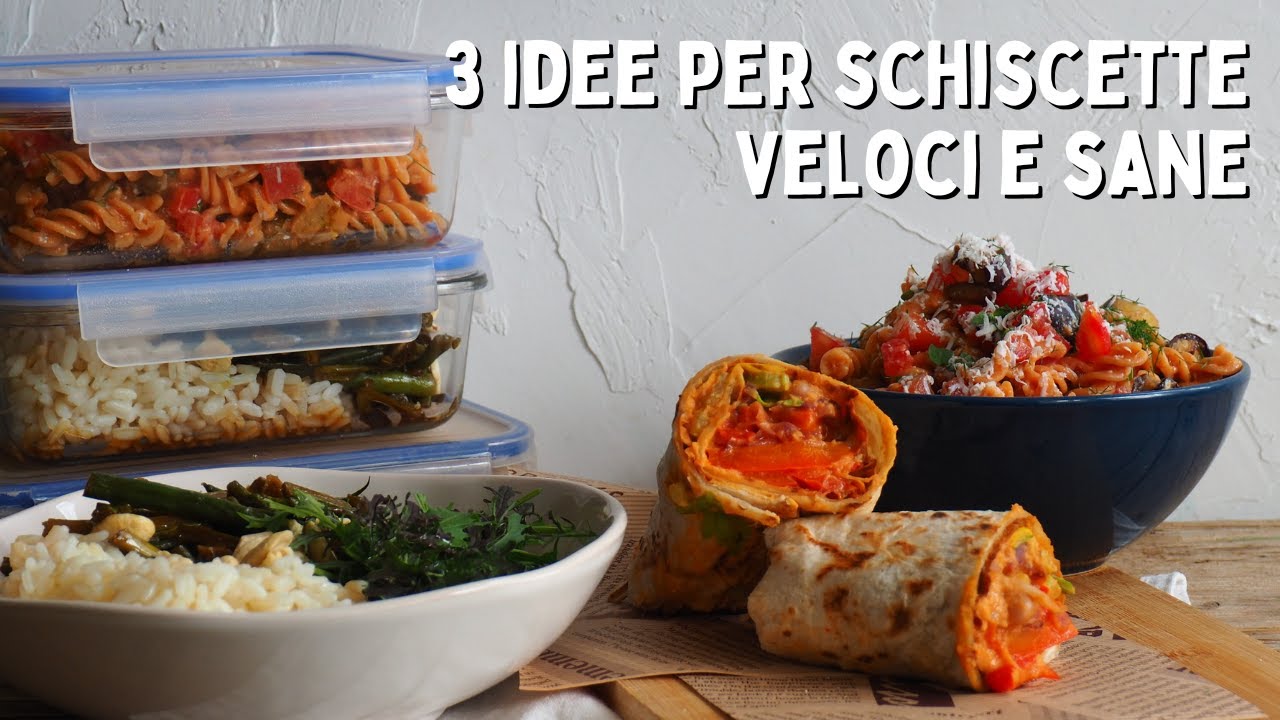 3 IDEE PER PASTI VEGETARIANI veloci COMPLETI | Perfetti per il pranzo fuori casa