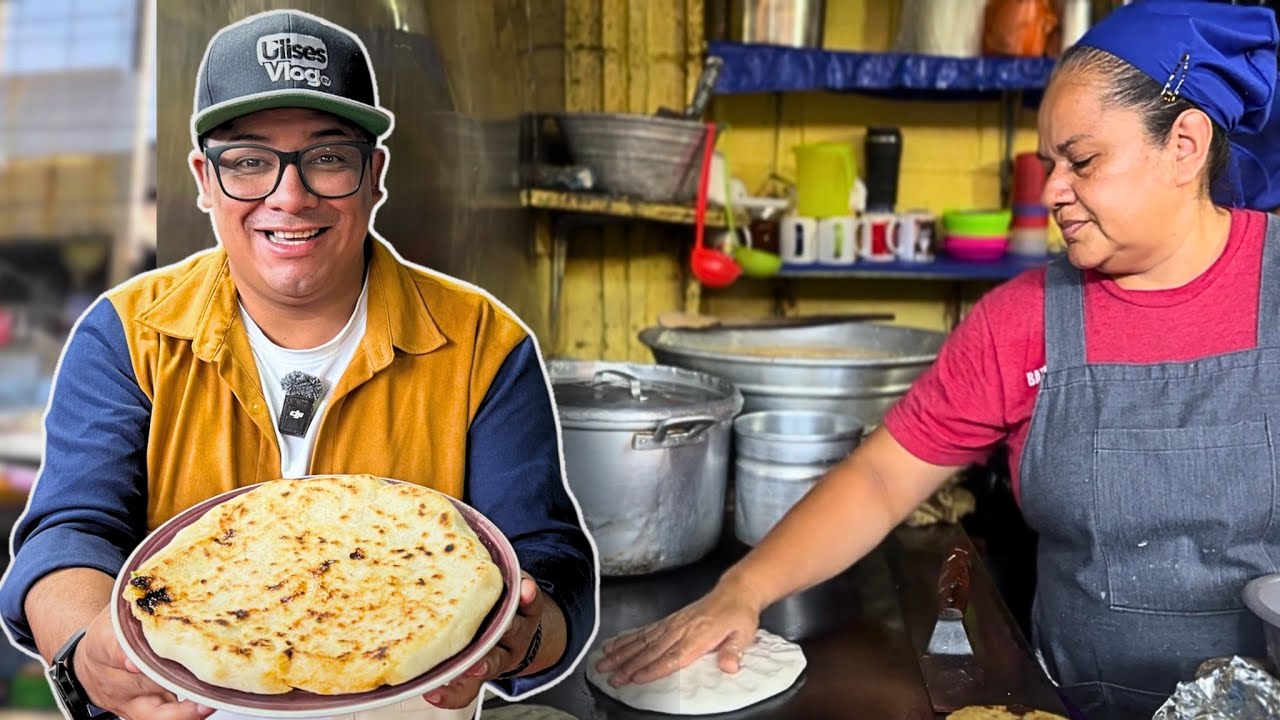 🫓Las PUPUSAS más GRANDES de EL SALVADOR 🇸🇻 *MERCADO DE APOPA* 