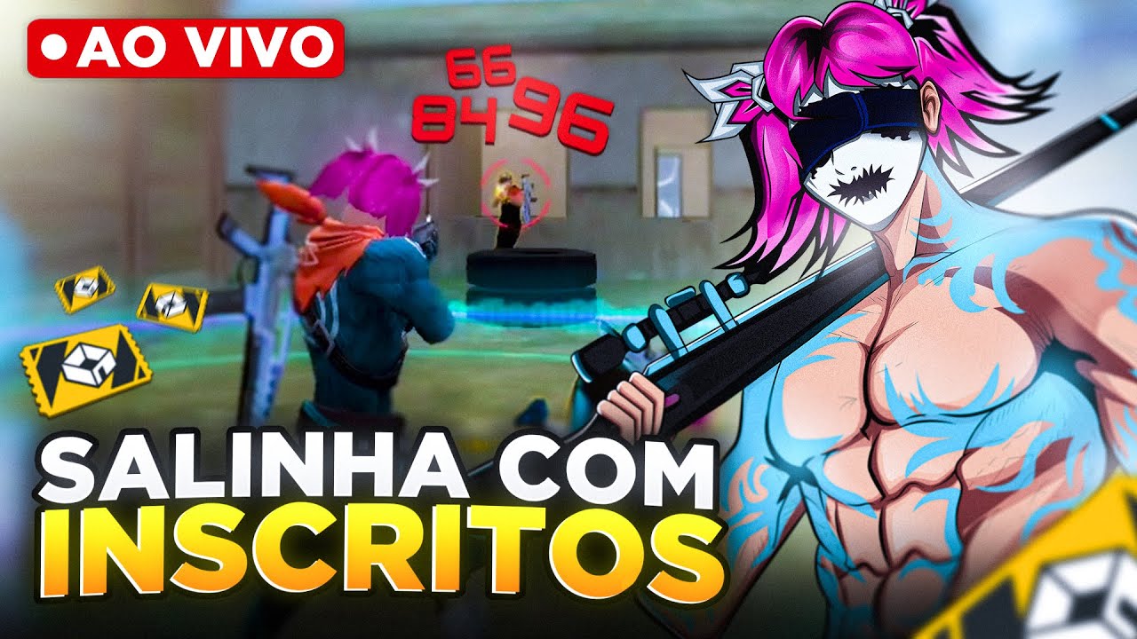 💙 LIVE FF 💙FREE FIRE AO VIVO 🔥 4X4 + 6X6 COM INSCRITOS 🔥 SALA PERSONALIZADA💙 