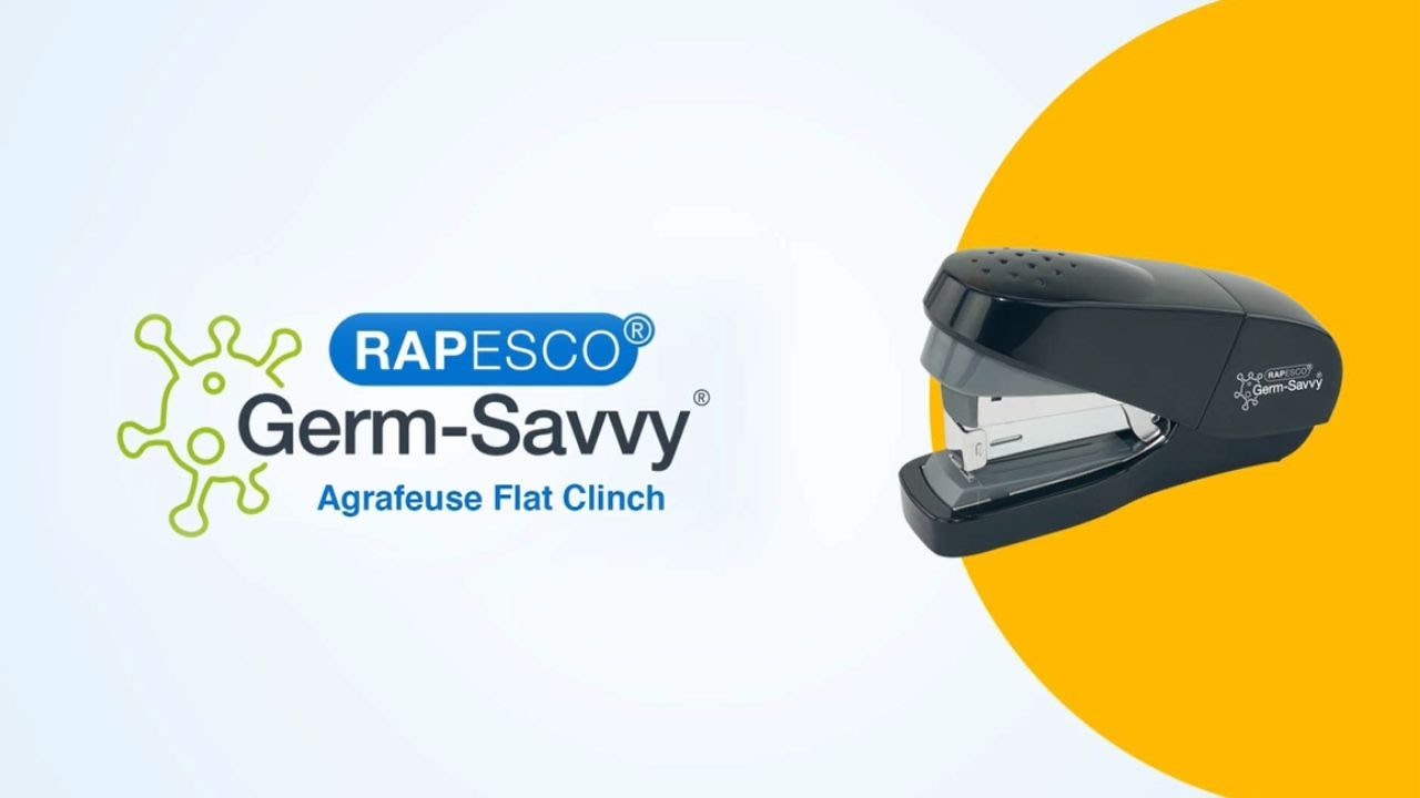Rapesco Germ-Savvy® Agrafeuse Flat Clinch
