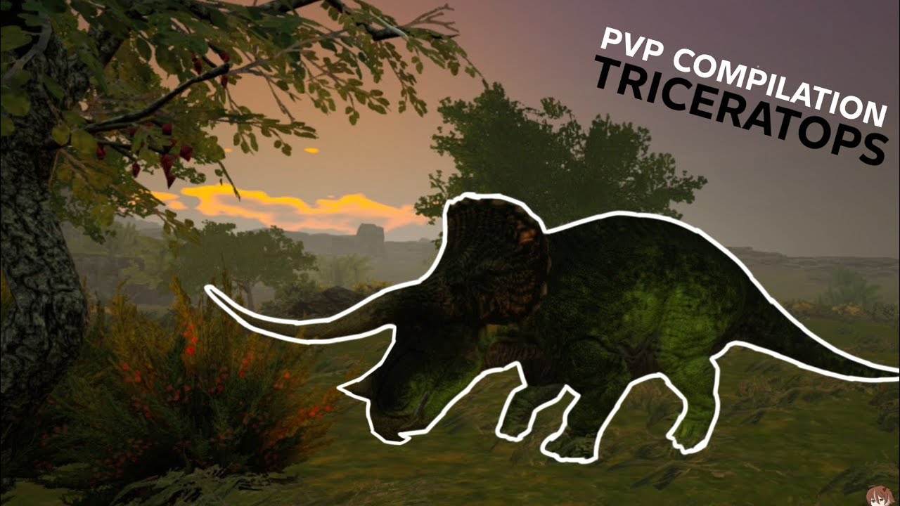 Triceratops charge into battle! |Path of Titans mobile| Great Triceratops