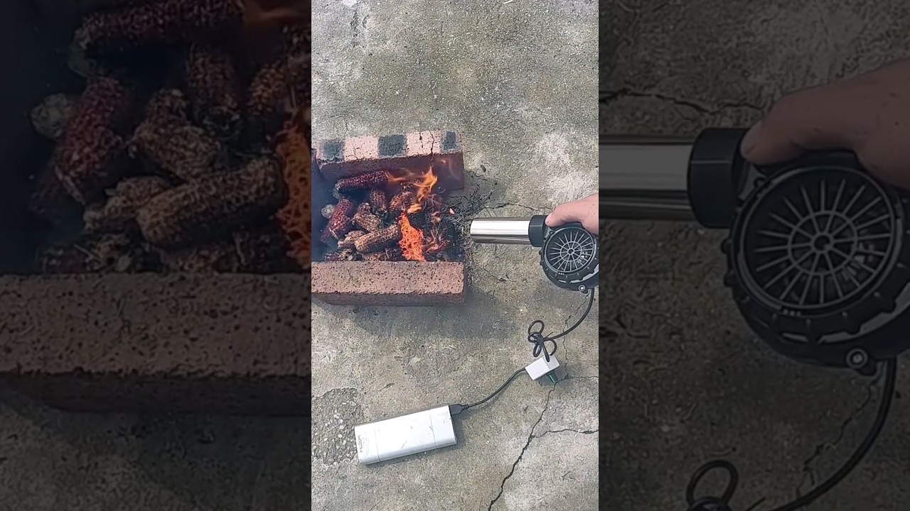 Adjustable Speed Portable Barbeque Air Blower | BBQ Air Blower #shorts