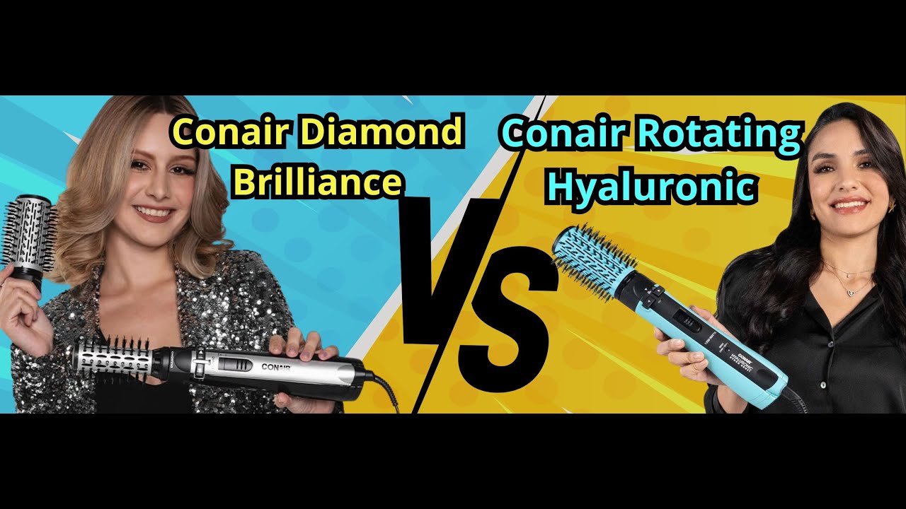 (NOVO)Qual Melhor Escova Rotativa Conair ?Escova Rotativa Conair Diamond VS Hyaluronic