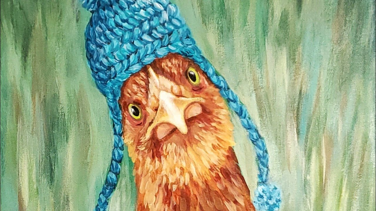 Funny Chicken Acrylic Painting LIVE Tutorial
