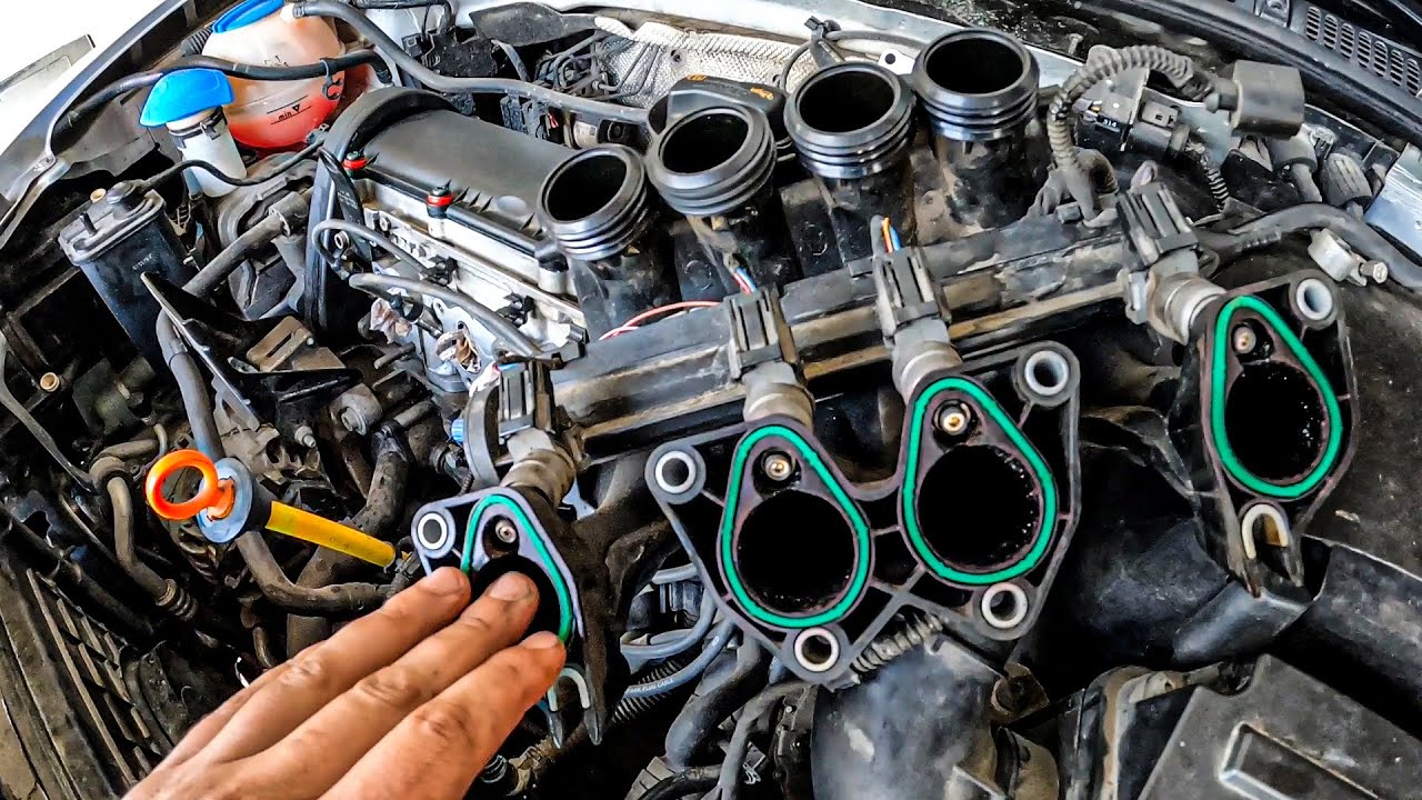 Замена прокладки клапанной крышки/ прокладки впускного коллектора Skoda Octavia a5 1.6 BSF