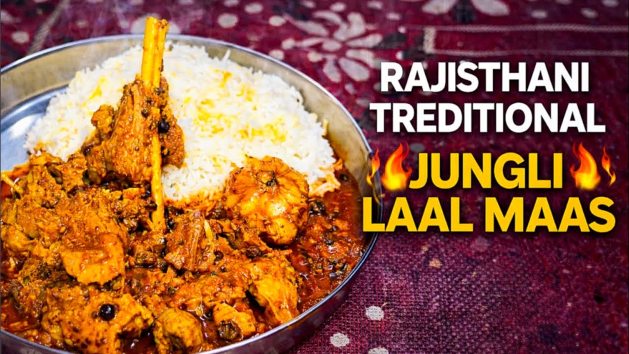 RAJISTHANI TREDITIONAL JUNGLI LAAL MAS.