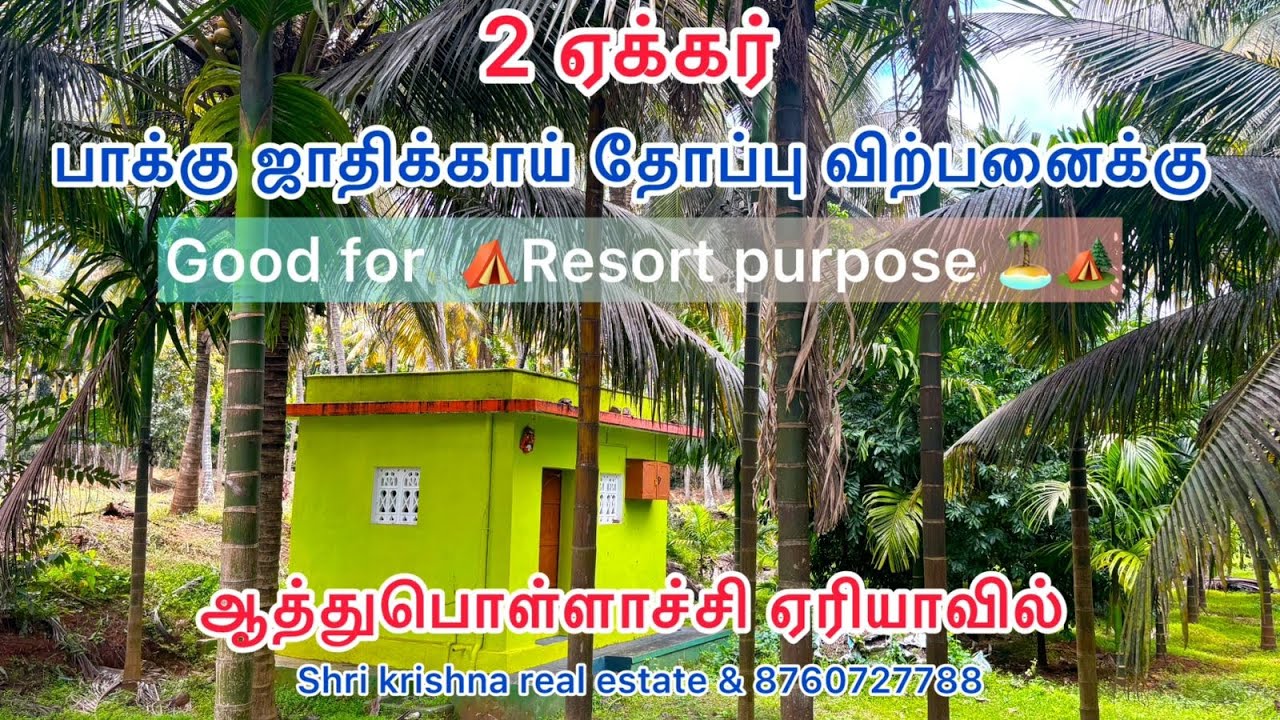 206) 2acre farm house for sale in pollachi coimbatore