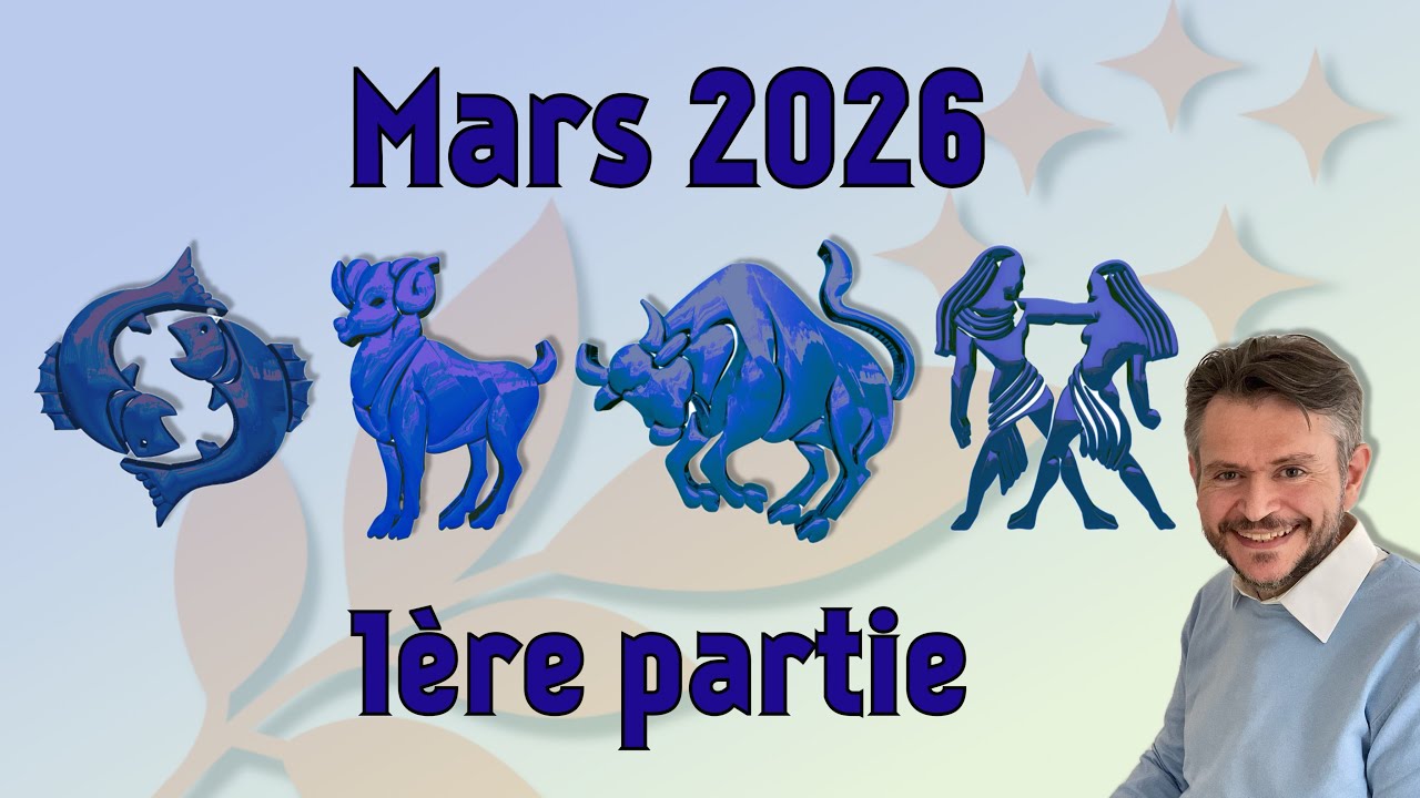 Mars 2026 partie 1 : POISSONS - BÉLIER - TAUREAU - GÉMEAUX