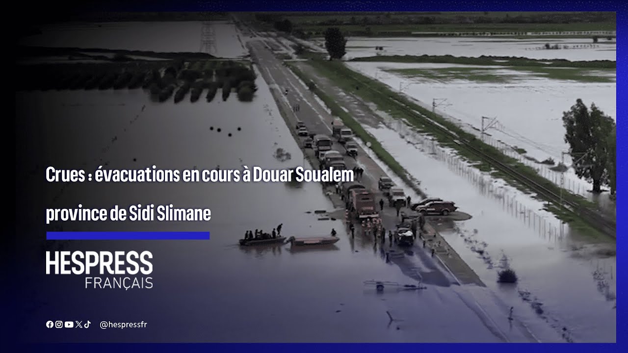 Crues : &eacute;vacuations en cours &agrave; Douar Soualem, province de Sidi Slimane