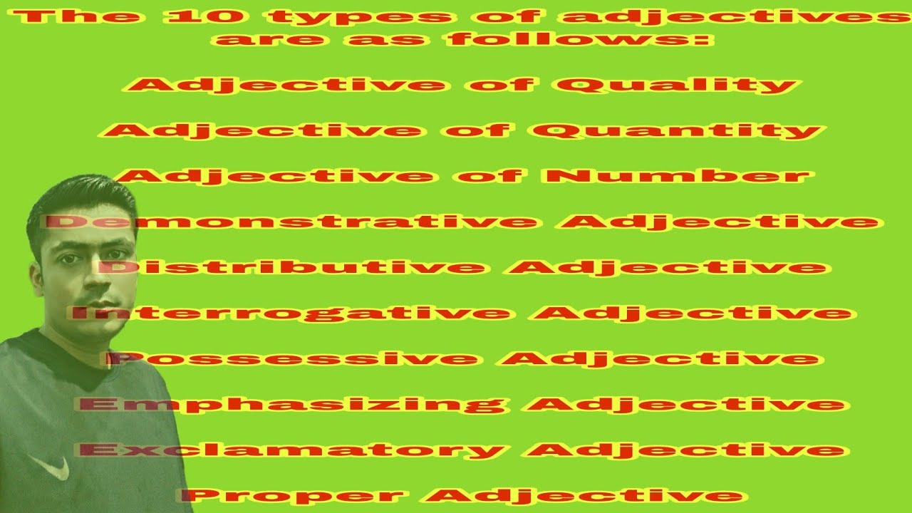 Types of Adjectives in English Grammar with their Examples/What are the types of Adjectives