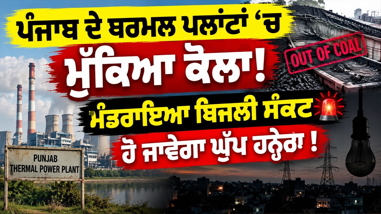 Punjab ਦੇ ਥਰਮਲ ਪਲਾਂਟਾਂ &lsquo;ਚ ਮੁੱਕਿਆ ਕੋਲਾ! ਮੰਡਰਾਇਆ ਬਿਜਲੀ ਸੰਕਟ