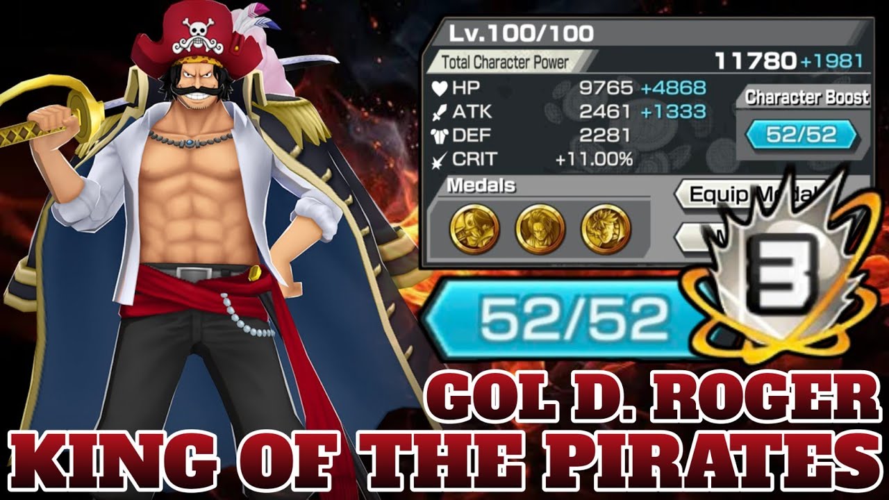 FULL BOOST KING OF THE PIRATES GOL D. ROGER GAMEPLAY | ONE PIECE BOUNTY RUSH | OPBR