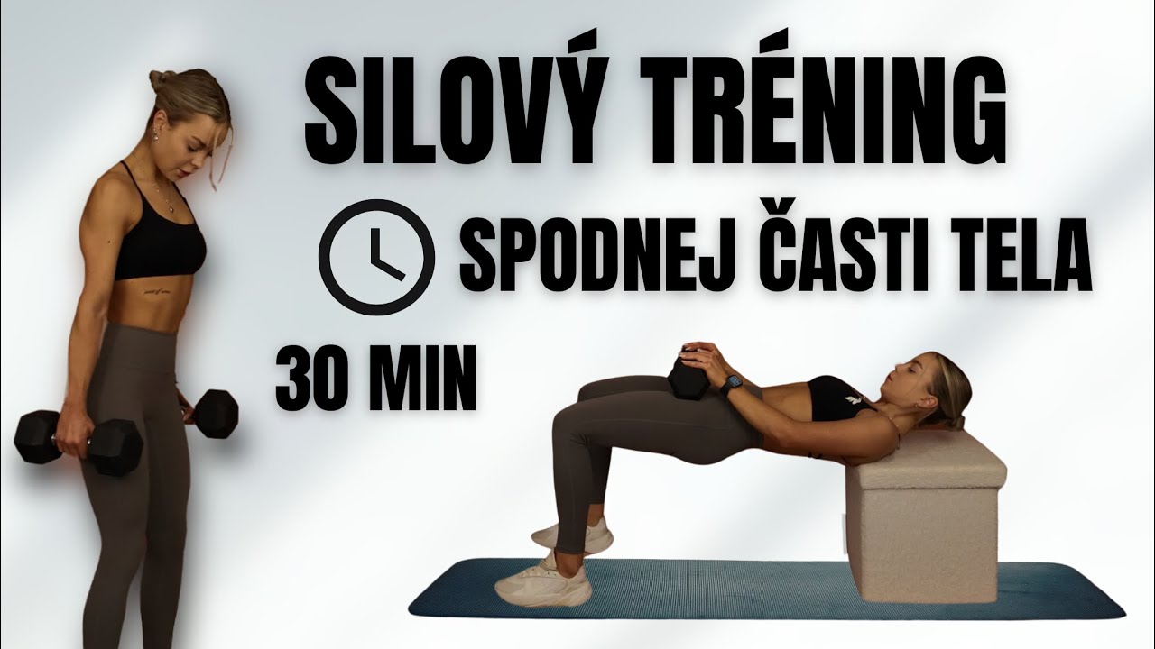 30 MIN SILOVÝ TRÉNING NA NOHY A ZADOK | Spodná časť tela s jednoručkami