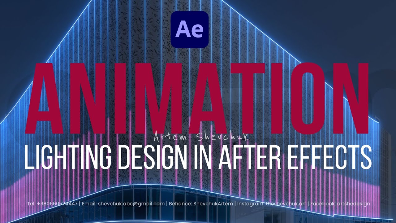 Facade Lighting Animation in Adobe After Effects | Architectural Lighting Concept