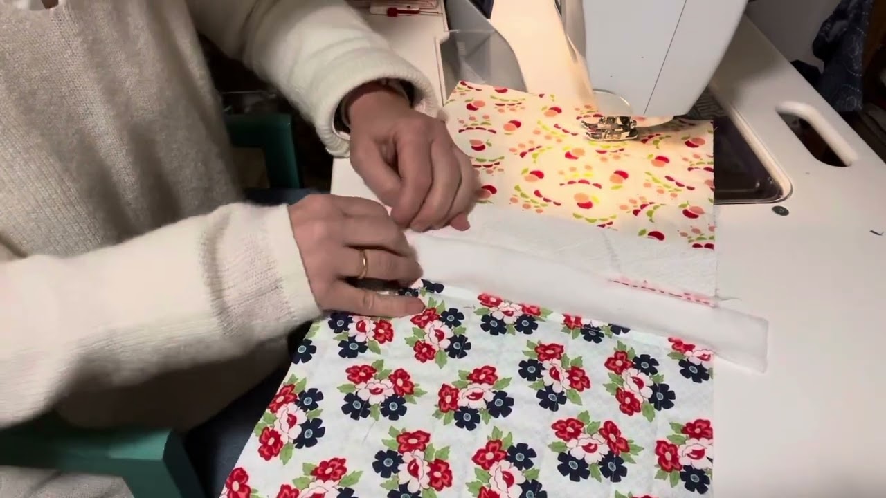Assemblage des blocs du quilt  avec la méthode « quilt as you go »