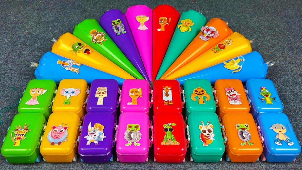 Colorful Slime & Clay of Italian Brainrot! Satisfying ASMR with Tung Tung Sahur & Friends 🌟🎨