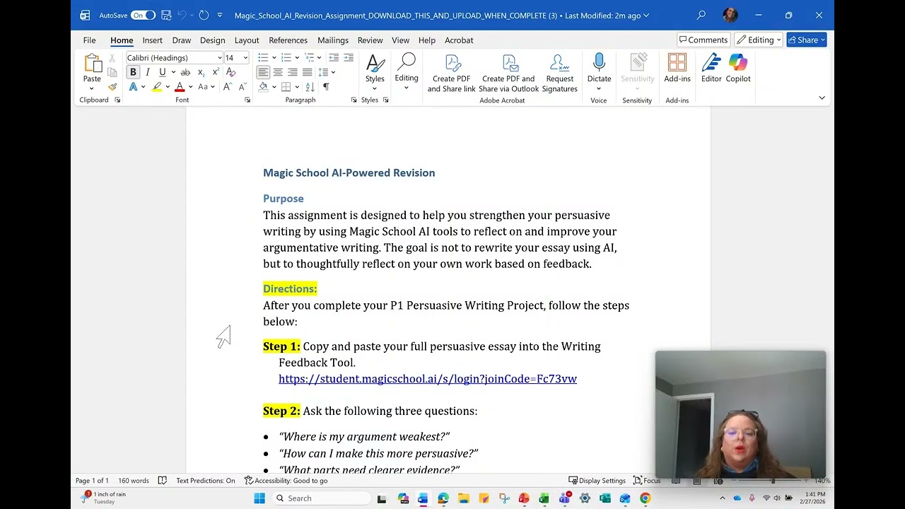 LTC2 Writing Feedback Reflection Instruction