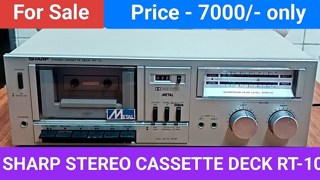 SHARP STEREO CASSETTE DECK RT-10 Nice Sound Quality and Performance Contact No - 8750424840