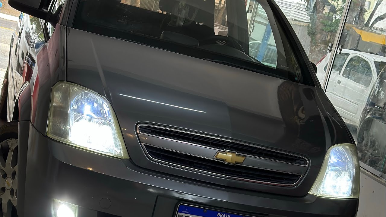 #chevrolet #meriva  central multimídia de 9’ e kit led