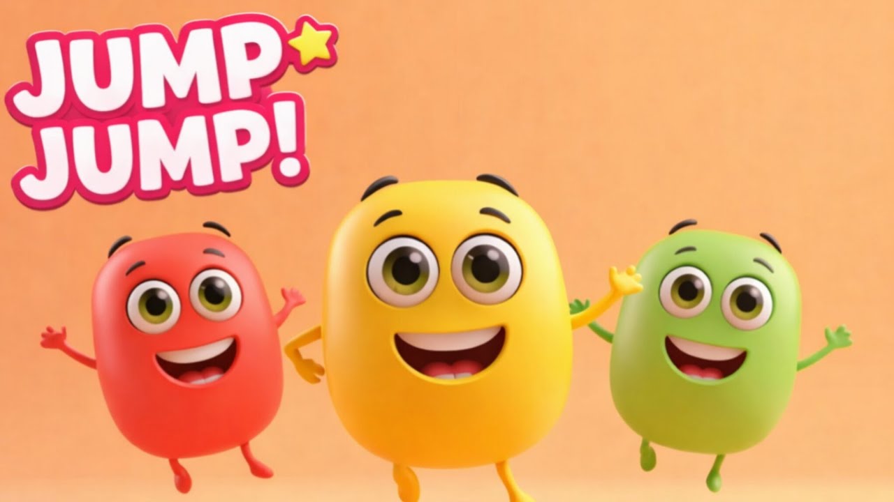 Jump Jump Song 🟡🟢🔴 | Fun Action Nursery Rhyme for Kids | Baby Songs