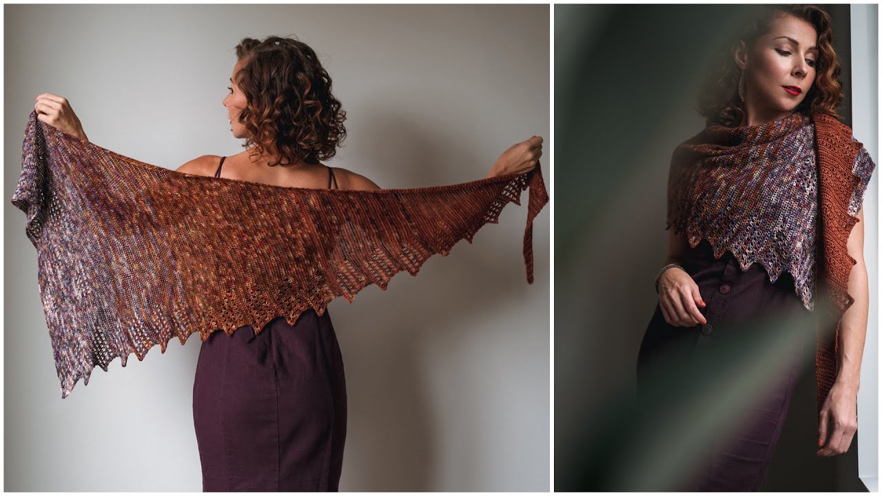 Making This Easy Beginner Satis Crochet Shawl Pattern - A Gradient Fade!