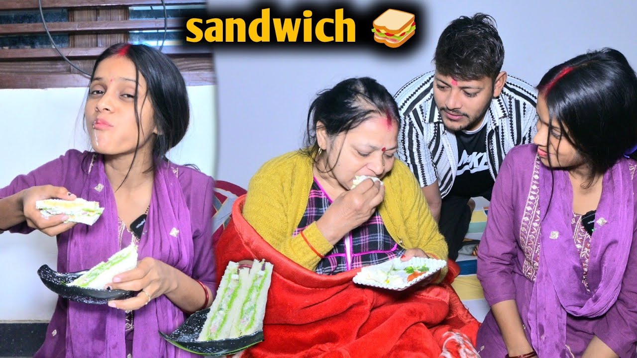 रेस्टोरेंट जैसा वेजिटेबल सैंडविच घर पे | Ankush Saxena | Swati Shrivatav | Cute Couple