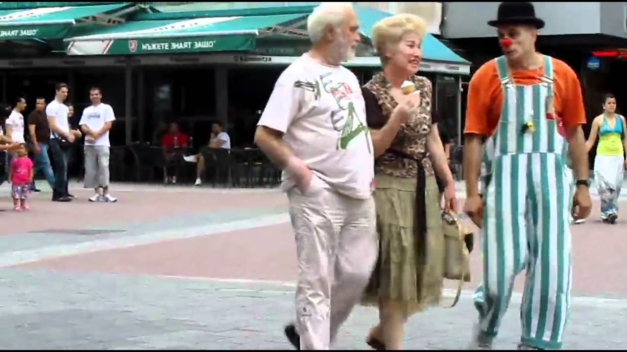 Street Clown in Plovdiv Bulgaria