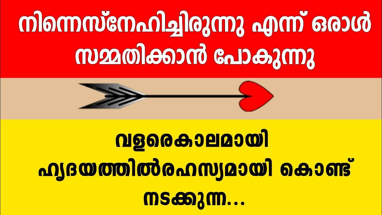 നിന്നെ സ്നേഹിച്ചിരുന്നുവെന്ന് ഒരാൾ സമ്മതിക്കാൻ പോകുന്നു...