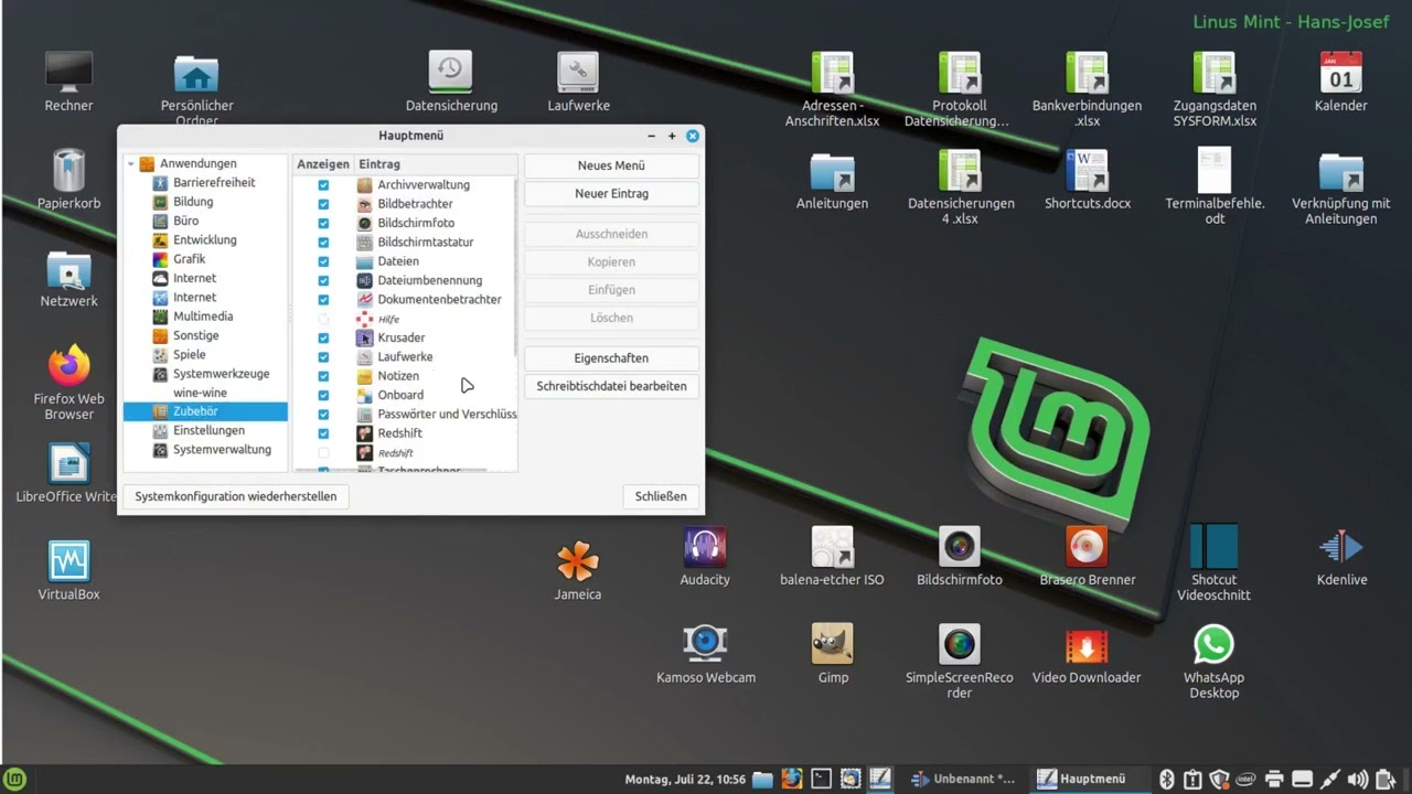 Linux Mint Programm in das Startmenü manuell hinzufügen