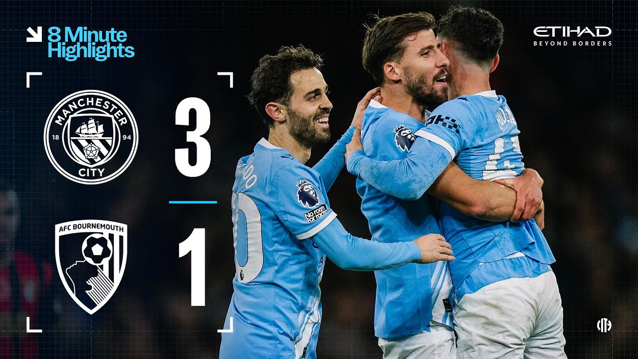 EXTENDED HIGHLIGHTS | Man City 3-1 Bournemouth | Haaland and Cherki shine in victory!