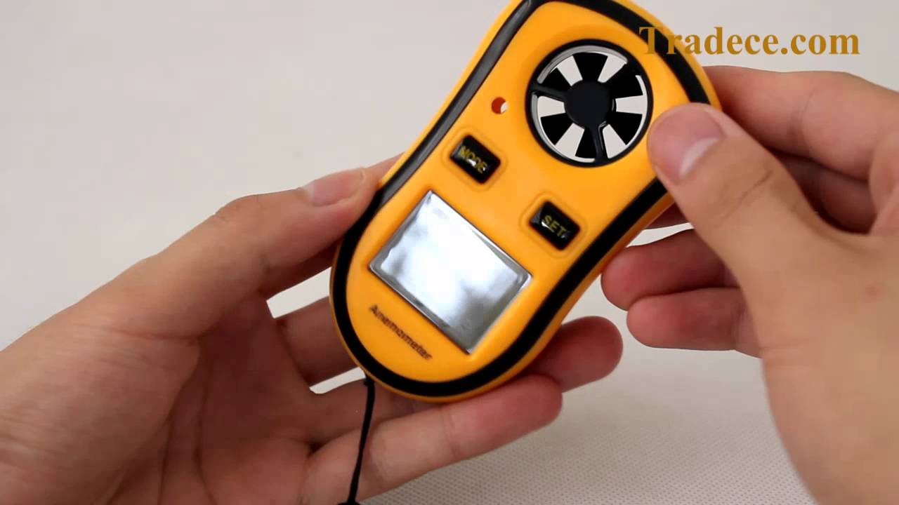 Portable 1.5 Inch Wind Speed Meter (Digital Anemometer + Thermometer)