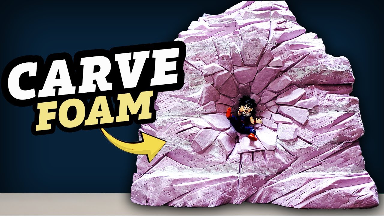 Foam Carving a Dragon Ball Impact Crater Diorama