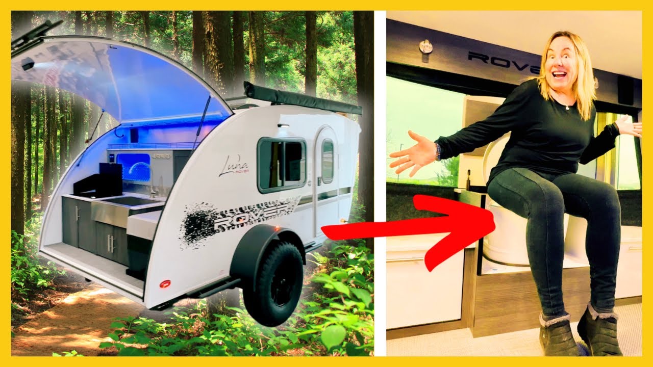 Tiny Camper with TOILET! (Luna Rover Teardrop Camper Tour)