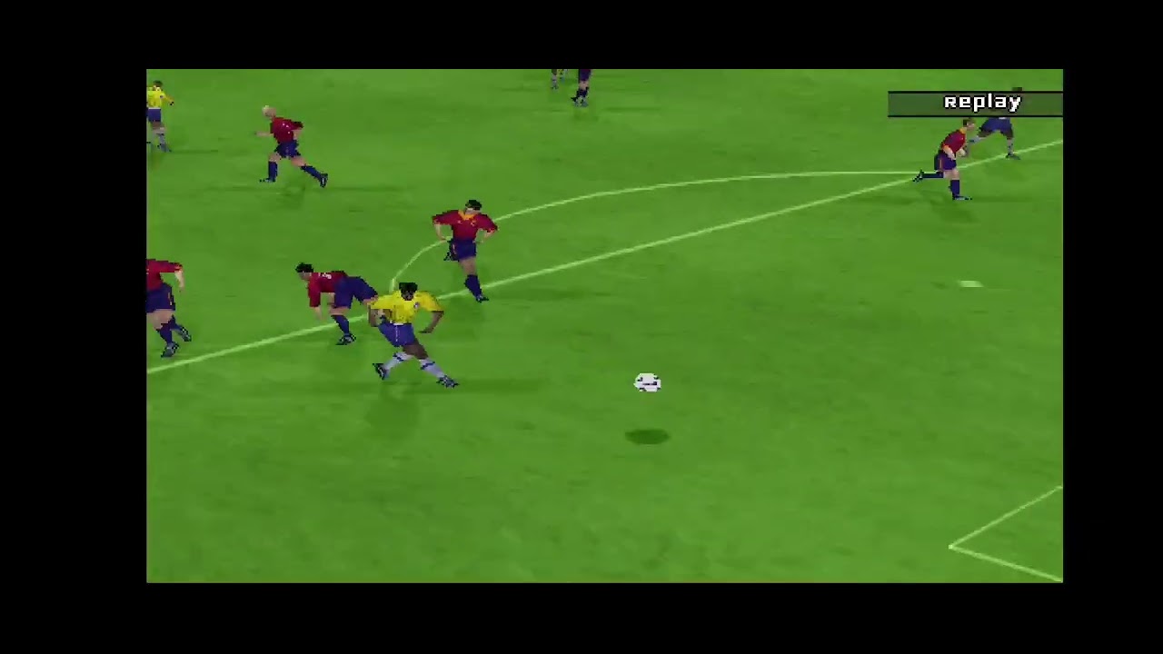 FIFA 2002 World Cup Final Match Brazil vs Spain Playstation 1 Gameplay 