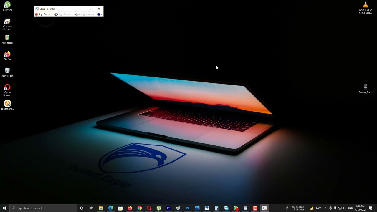 How to open Steps recorder in windows?
