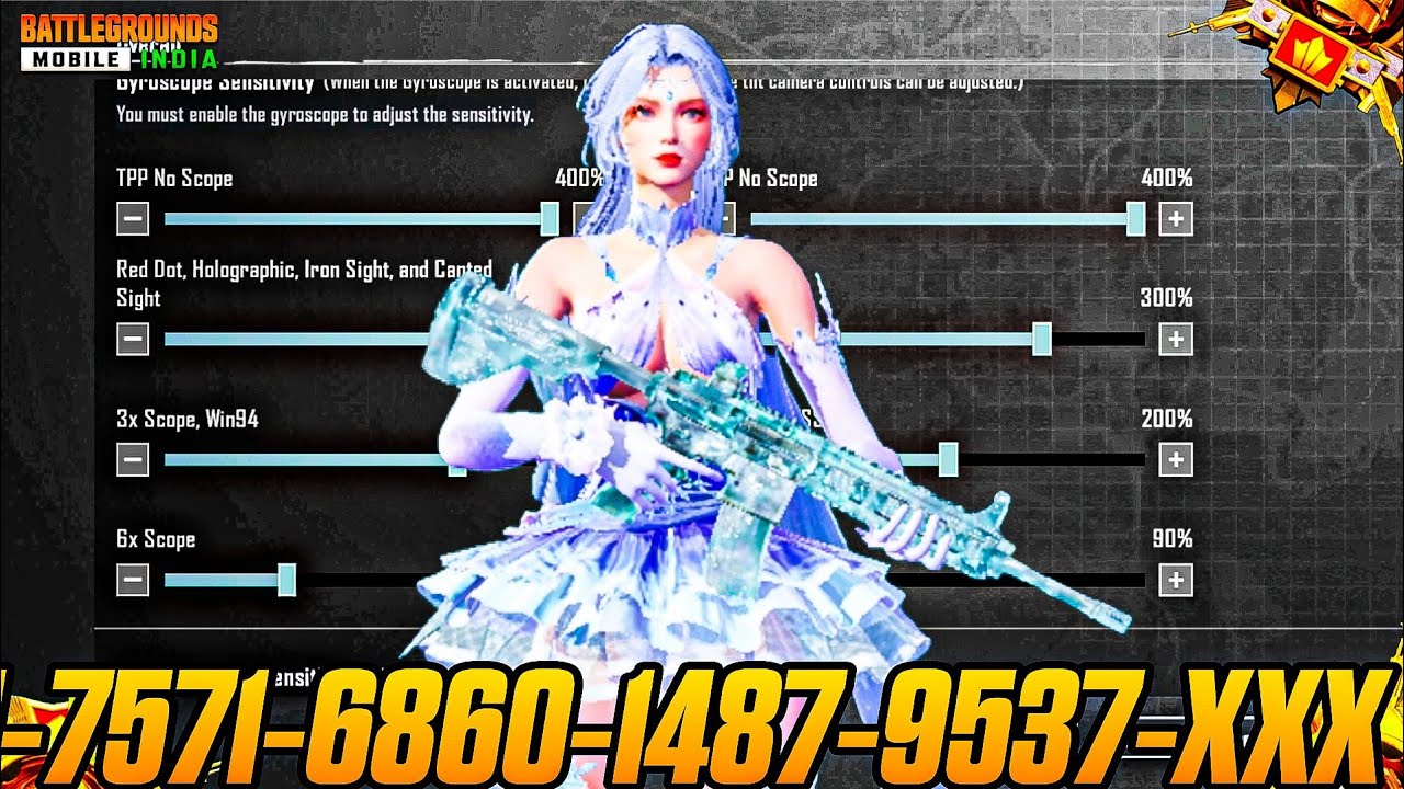 New Update 4.1⚡Best Sensitivity Code + Control Settings Pubg Mobile/Bgmi Sensitivity 2025