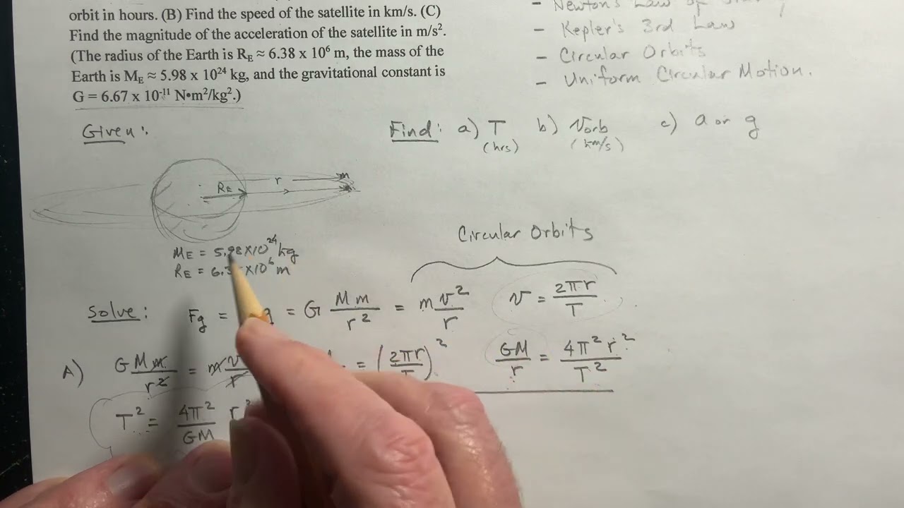 Orbital Period, Speed, and Acceleration - A Physics Problem Solved