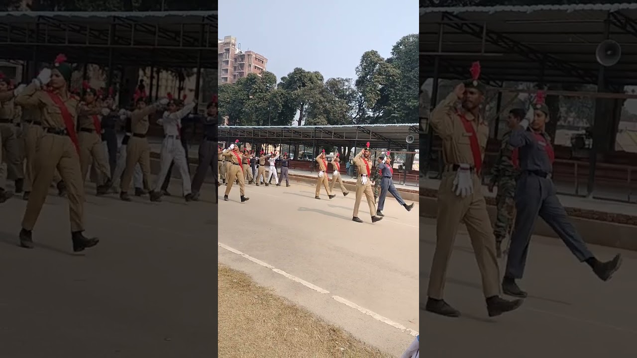 Dahine dekh ki practice with contingent