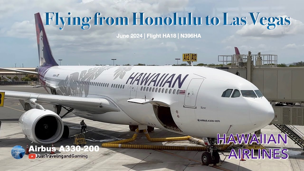 [4K] Flying  Hawaiian Airlines A330 Honolulu to Las Vegas | June 2024 @HawaiianAirlines