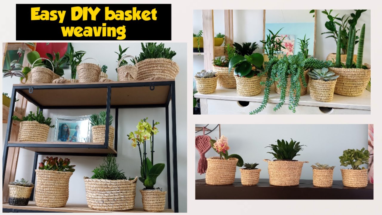 How to make a Raffia Basket | Easy weaving basket tutorial