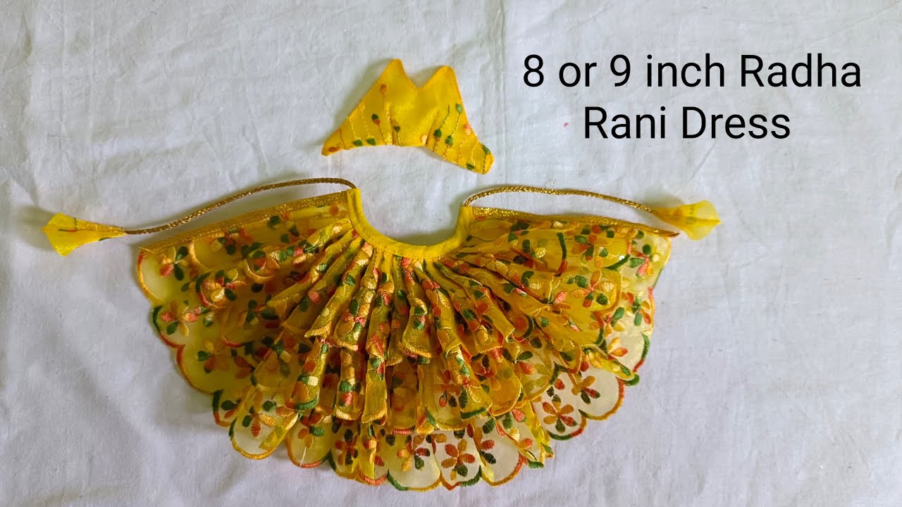 8 or 9 inch Radha Rani Dress || Yugal Jodi Dress || Radha Krishna Dress || Radha Rani Dress ||