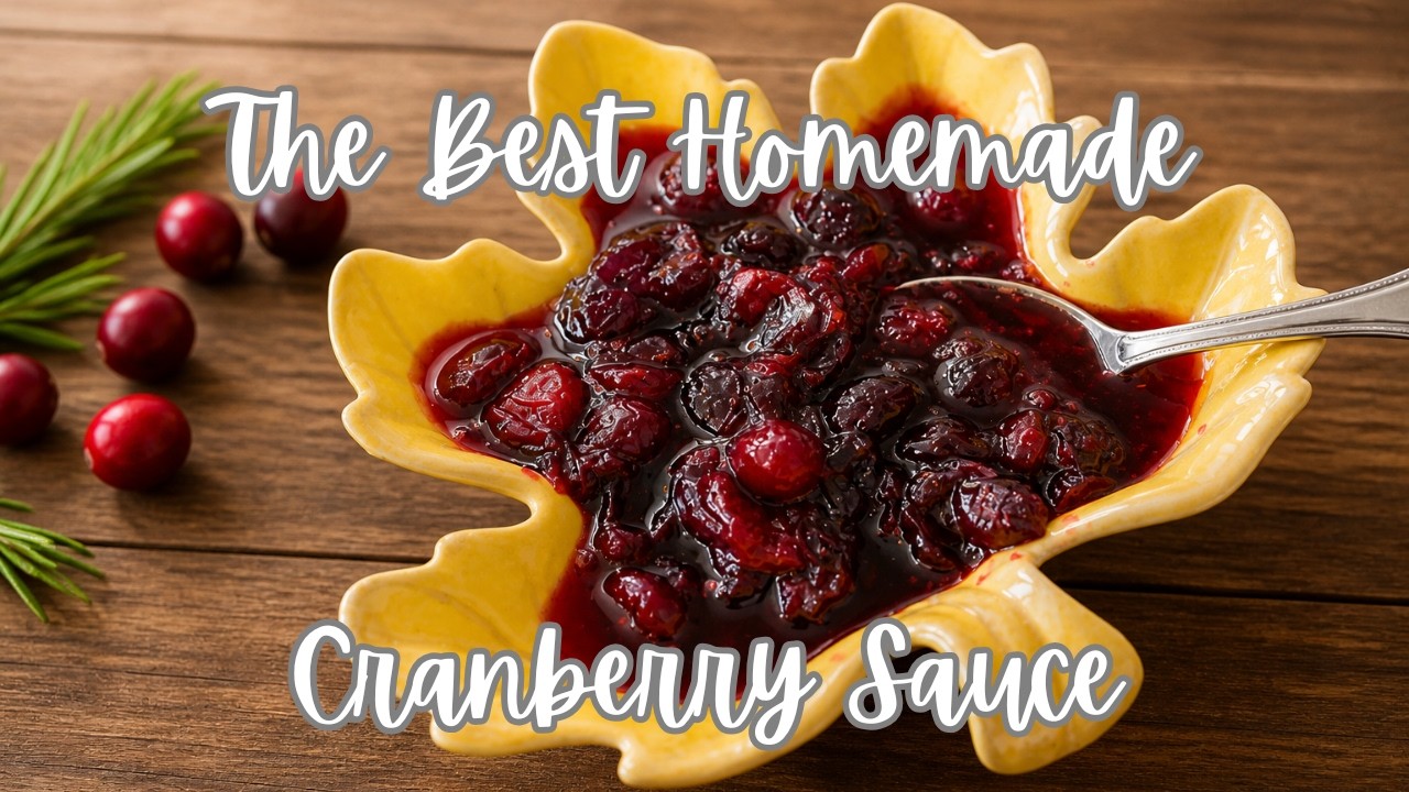 Homemade Cranberry Sauce | Thanksgiving Recipes | Simple Side Dishes | Easy Thanksgiving Side Dish