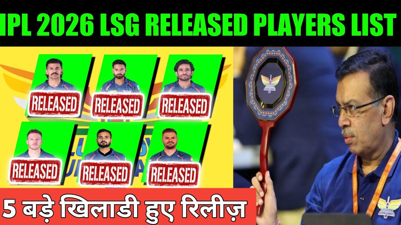 LSG RELEASED PLAYERS IPL 2026|IPL 2026 Locknow Super Gaints Released players List|Ipl 2026 Auction