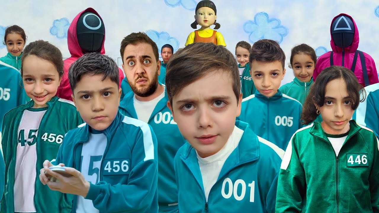 لعبة الحبار بالحياة الحقيقة مع دينيز والفريق !!  أصعب تحدي(دينيز خاف وبكي)😰#squidgame