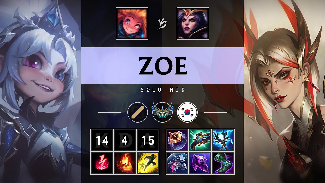 Zoe Mid vs LeBlanc: Legendary - KR Challenger Patch 14.18