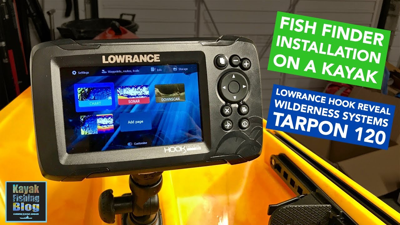 Fitting a Fish Finder to a Kayak - Lowrance Hook Reveal 5 on a Wilderness Systems Tarpon 120