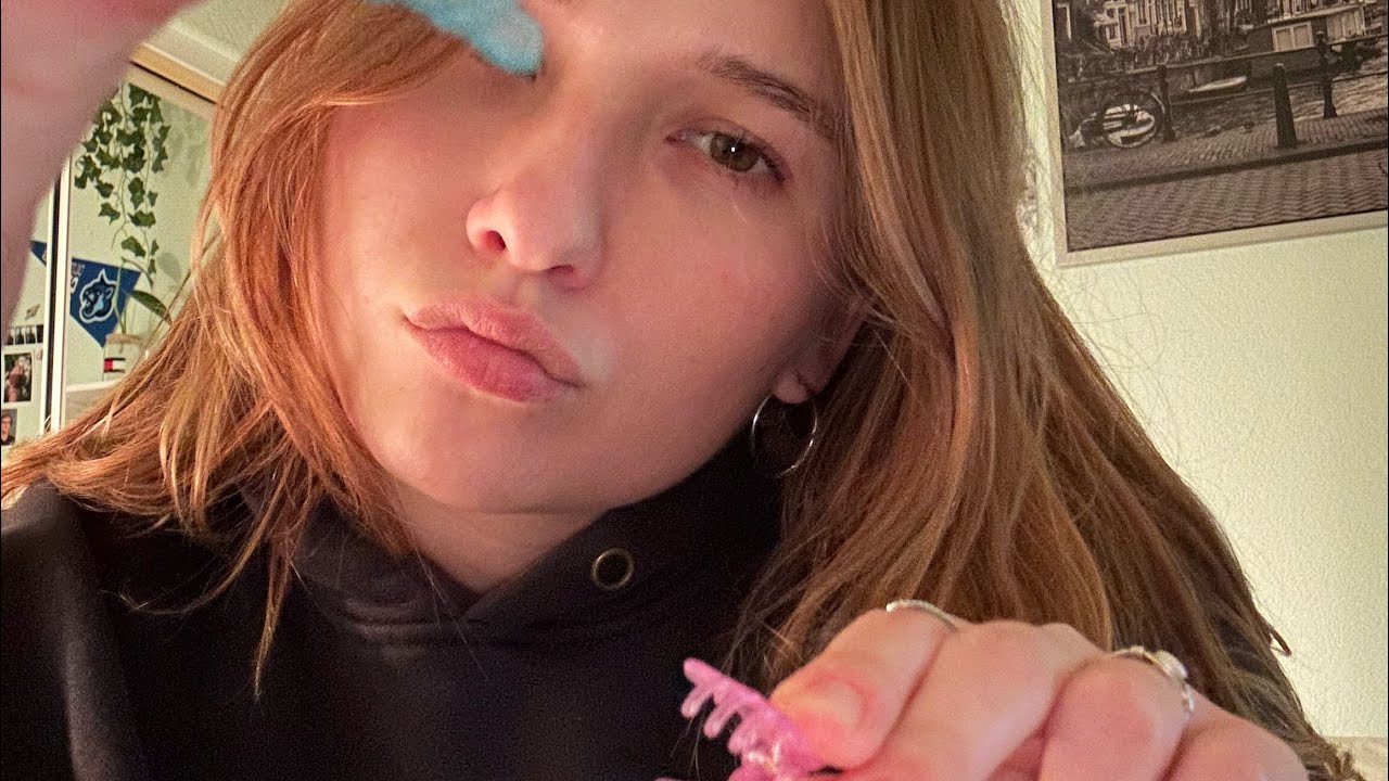 taking clips out of your hair asmr (gentle whisper sounds and clip sounds) ☁️🪲